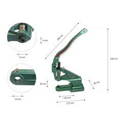 Универсальный монтажный ручной пресс для фурнитуры цена и информация | Принадлежности для шитья | pigu.lt