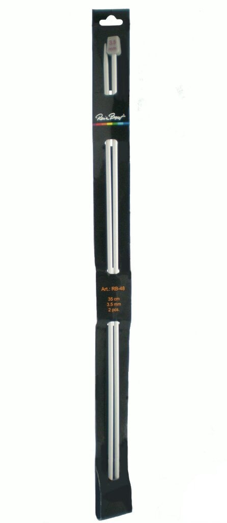 Metaliniai virbalai RainBow® RB-48, 2 vnt. 35 cm 3,5 mm цена и информация | Mezgimui | pigu.lt