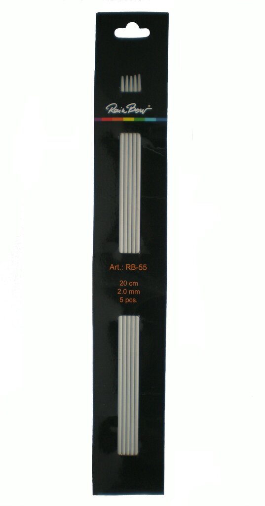 Metaliniai virbalai RainBow® RB-55, 5 vnt. 20 cm 2,5 mm kaina ir informacija | Mezgimui | pigu.lt