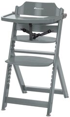 Деревянный стульчик для кормления Bebe Confort Timba Warm Gray, серый цена и информация | Стульчики для кормления | pigu.lt