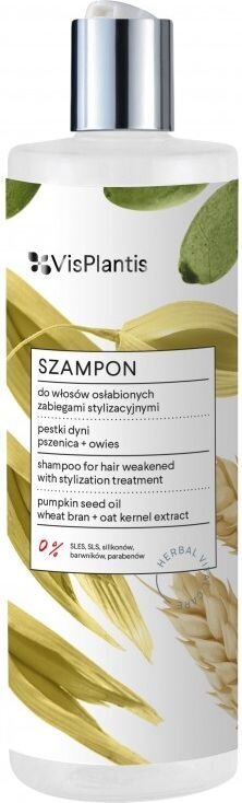 Šampūnas nusilpusiems plaukams Vis Plantis Shampoo Weakened Hair With Pumkin Seeds Wheat Oat, 400 ml kaina ir informacija | Šampūnai | pigu.lt