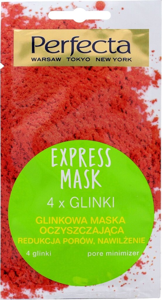 Valomoji veido kaukė su rūšių 4 moliais Perfecta Express 20 ml цена и информация | Veido kaukės, paakių kaukės | pigu.lt