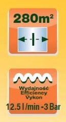 Vėduoklinis vejos laistytuvas, 280m2, metal., Vertas kaina ir informacija | Laistymo įranga, purkštuvai | pigu.lt