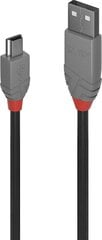 Lindy USB 2.0 Kabel Typ A|Mini-B Anthra Line M|M 1m цена и информация | Кабели для телефонов | pigu.lt