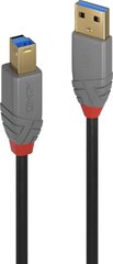 CABLE USB3.2 A-B 2M/ANTHRA 36742 LINDY kaina ir informacija | Laidai telefonams | pigu.lt