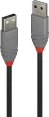 Кабель Lindy USB2 A-A 2M/Anthra 36693 цена и информация | Кабели для телефонов | pigu.lt