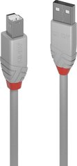 CABLE USB2 A-B 1M/ANTHRA GREY 36682 LINDY цена и информация | Кабели для телефонов | pigu.lt