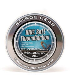 Valas Savage Gear Soft Fluoro Carbon, 0,17 мм, 50 м цена и информация | Лески | pigu.lt