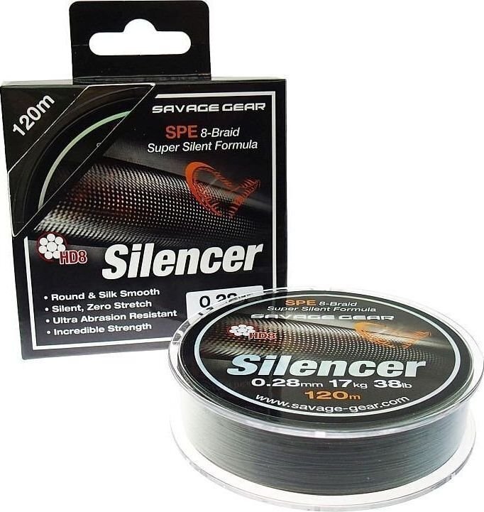 Pintas valas Savage Gear Silencer SPE 8-Braid HD8 120m kaina ir informacija | Valai | pigu.lt