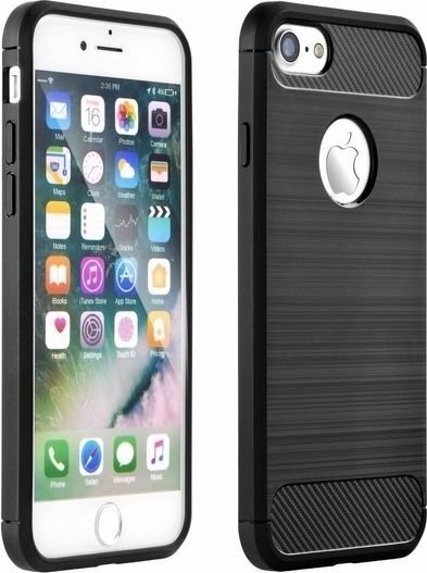 Dėklas Carbon skirtas iPhone XS MAX, juoda kaina ir informacija | Telefono dėklai | pigu.lt