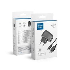 Sieninis įkroviklis USB Type C Uniwersal 2A + laidas Blue Star Lite, kelioninis įkroviklis kaina ir informacija | Krovikliai telefonams | pigu.lt