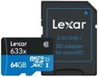 Lexar LSDMI64GBBEU633A 64GB kaina ir informacija | Atminties kortelės telefonams | pigu.lt