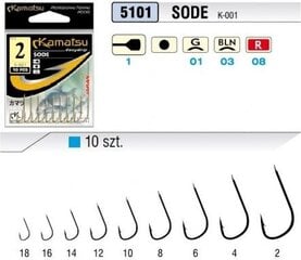 Крючки с поводком KAMATSU Sode Bream 50см №10 цена и информация | Крючки для рыбалки | pigu.lt