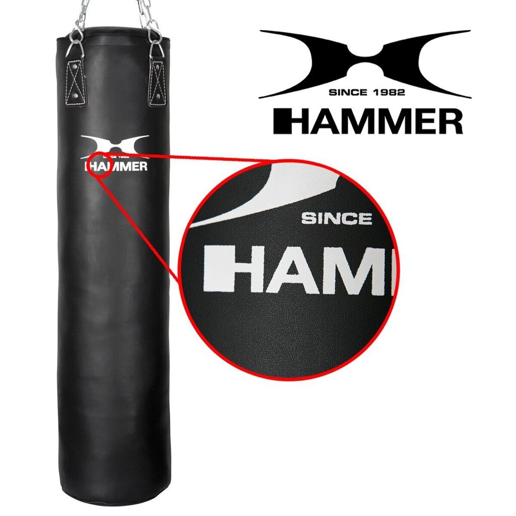 Bokso maišas Hammer Black Kick, 120x35 cm kaina ir informacija | Kovos menai | pigu.lt