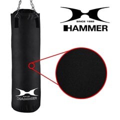 Боксерский мешок Hammer Fit Black, 100x30 см цена и информация | Боевые искусства | pigu.lt