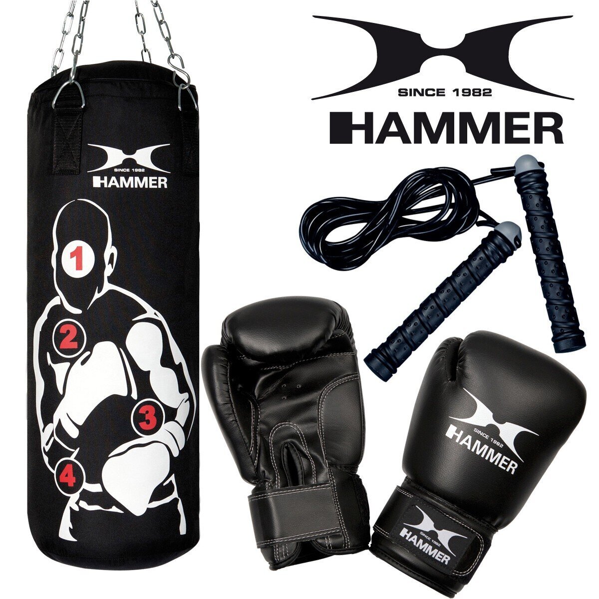 Набор боксерских принадлежностей Hammer Sparring Pro, 80 см цена | pigu.lt