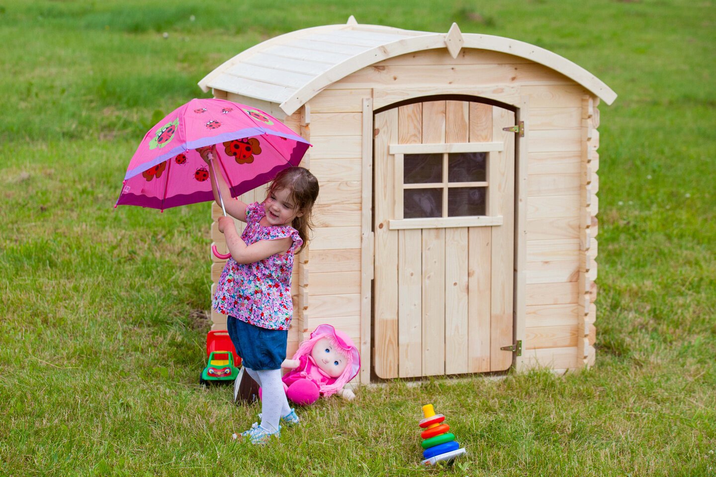 Vaikiškas medinis žaidimų namelis Timbela M505 kaina ir informacija | Vaikų žaidimų nameliai | pigu.lt