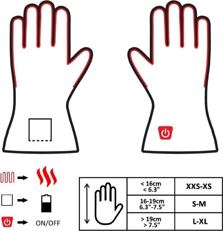 Šildomos universalios pirštinės Glovii XS/XXS kaina ir informacija | Kitas turistinis inventorius | pigu.lt