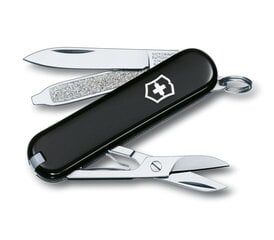 Peilis – pakabukas Victorinox Classic SD, juodas kaina ir informacija | Turistiniai peiliai, daugiafunkciniai įrankiai | pigu.lt