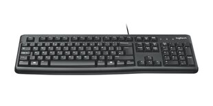 Проводная клавиатура Logitech K120 (NO), черная цена и информация | Клавиатуры | pigu.lt