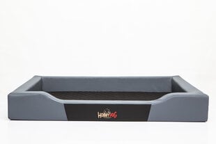Hobbydog guolis Deluxe L, pilkas/juodas, 75x50 cm kaina ir informacija | Guoliai, pagalvėlės | pigu.lt