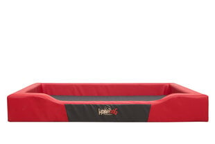 Hobbydog guolis Deluxe L, raudonas/juodas, 75x50 cm kaina ir informacija | Guoliai, pagalvėlės | pigu.lt