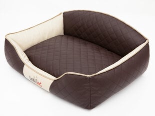 Hobbydog лежак Elite L, песочный/коричневый, 65x50 см цена и информация | Лежаки, домики | pigu.lt
