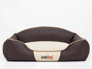 Hobbydog лежак Elite XXL, коричневый/песочный, 110x85 см цена и информация | Лежаки, домики | pigu.lt