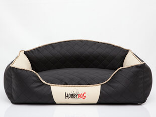 Лежак Hobbydog Elite L, черный/песочный, 65x50 см цена и информация | Лежаки, домики | pigu.lt