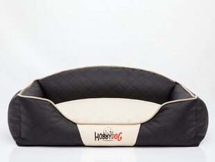 Hobbydog guolis Elite L, juodos/smėlio spalvos, 65x50 cm kaina ir informacija | Guoliai, pagalvėlės | pigu.lt