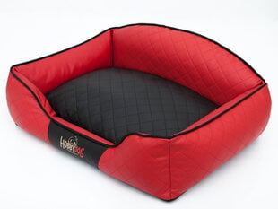 Hobbydog лежак Elite XXL, черный/красный, 110x85 см цена и информация | Лежаки, домики | pigu.lt