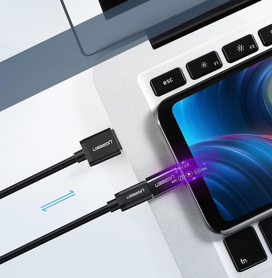 Ugren micro USB to USB Type C adapteris kaina ir informacija | Adapteriai, USB šakotuvai | pigu.lt