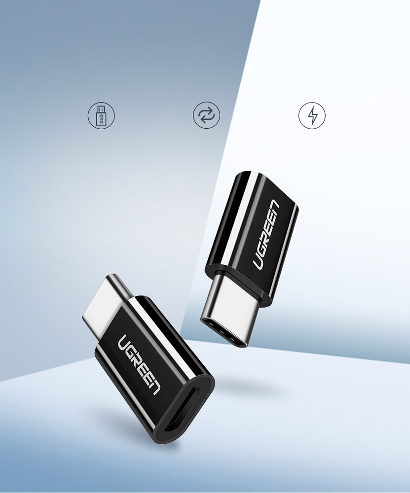 Ugren micro USB to USB Type C adapteris kaina ir informacija | Adapteriai, USB šakotuvai | pigu.lt