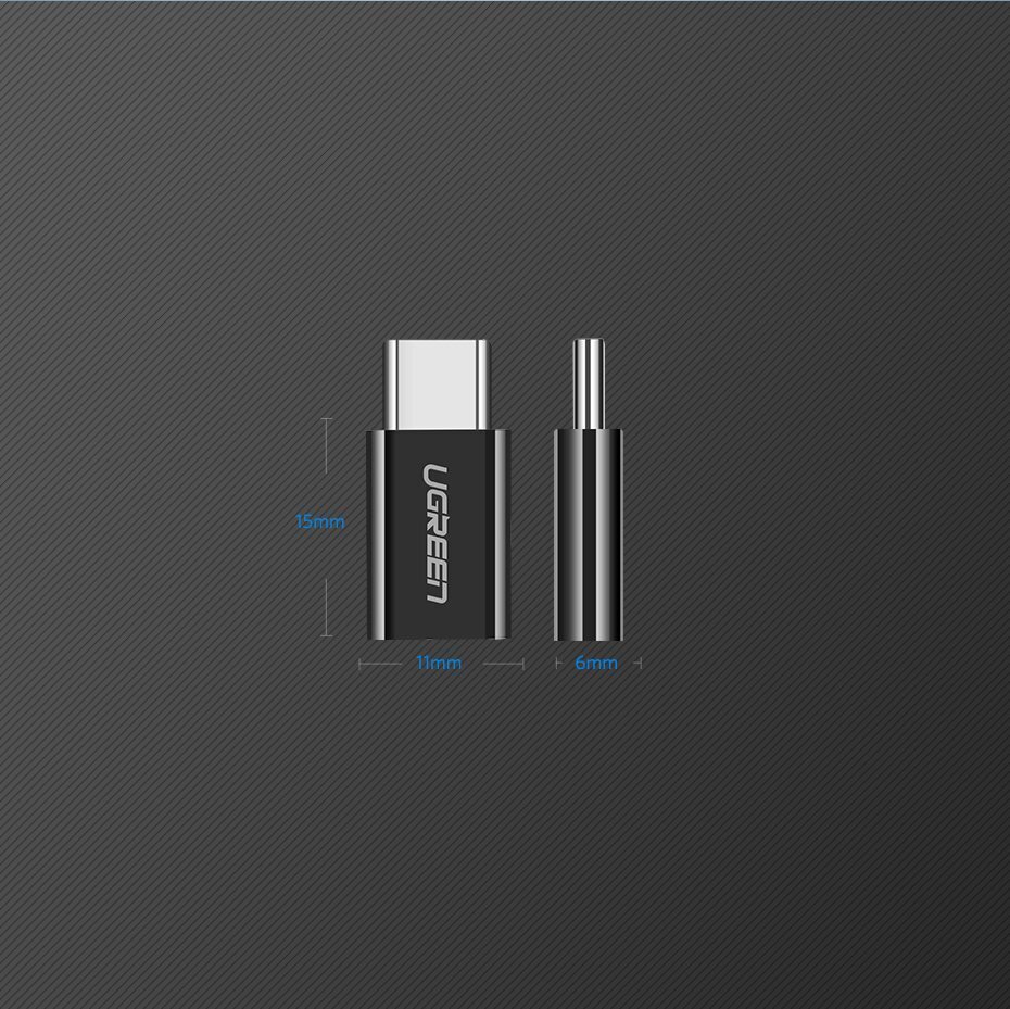 Ugren micro USB to USB Type C adapteris kaina ir informacija | Adapteriai, USB šakotuvai | pigu.lt