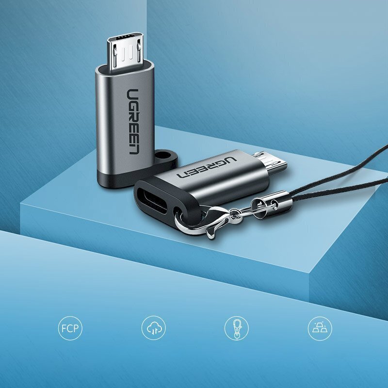 Ugreen USB Type C - Micro USB, pilkas цена и информация | Laidai telefonams | pigu.lt