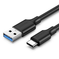 Кабель Ugreen USB 3.0 - USB Type C 2 м, 3A, черный (20884) цена и информация | Кабели для телефонов | pigu.lt