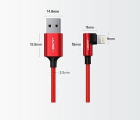 Ugreen laidas, USB - Lightning, 1 m kaina ir informacija | Laidai telefonams | pigu.lt