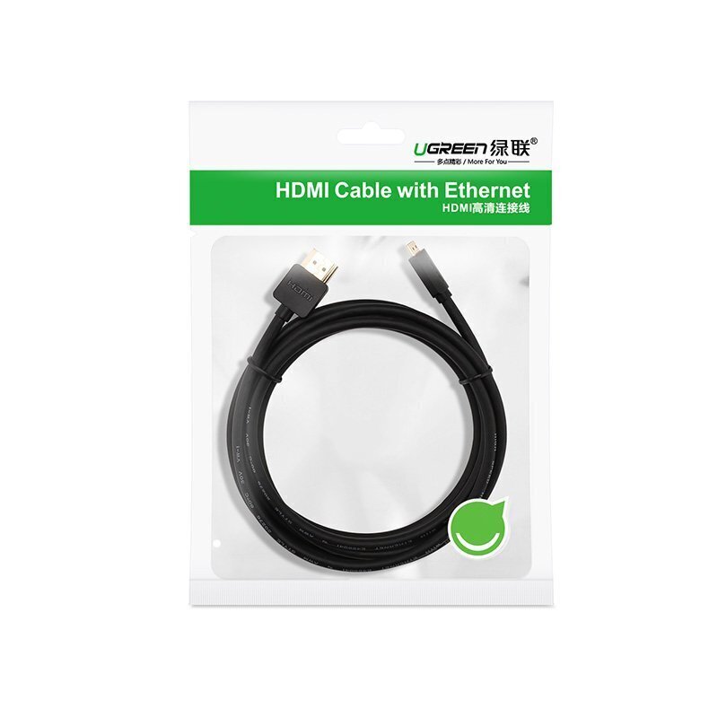 Ugreen (HD127), HDMI, 4K 3D 1.5m, juodas kaina ir informacija | Laidai telefonams | pigu.lt