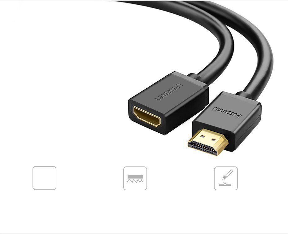 Ugreen HD107, HDMI, 2 m kaina ir informacija | Kabeliai ir laidai | pigu.lt