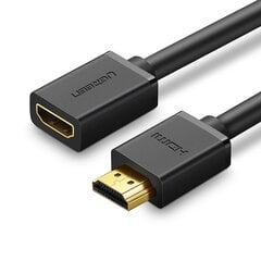 Ugreen HD107 Кабель HDMI FullHD, 3D, 2 м, черный цена и информация | Кабели и провода | pigu.lt