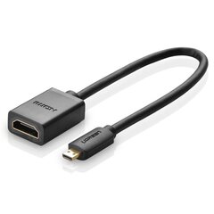 Ugreen vaizdo adapteris, micro HDMI į HDMI, 20 cm, juodas kaina ir informacija | Adapteriai, USB šakotuvai | pigu.lt