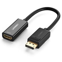 Видеоадаптер Ugreen MM137 DisplayPort-HDMI, 4K, черный цена и информация | Адаптеры, USB-разветвители | pigu.lt