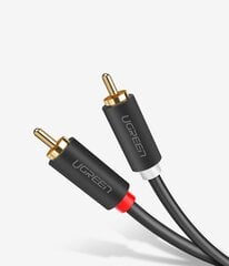 Кабель Ugreen stereo 2RCA, Cinch 5 м, серый (10520) цена и информация | Кабели и провода | pigu.lt