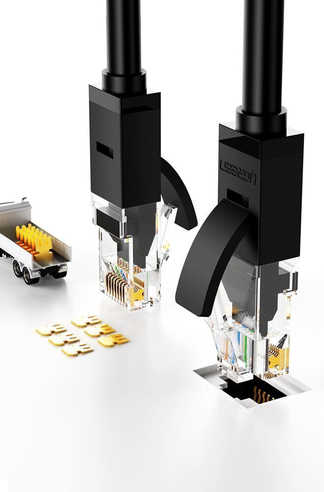 Ugreen NW102 tinklo laidas RJ45, Cat.6, UTP, 5 m, juodas цена и информация | Kabeliai ir laidai | pigu.lt