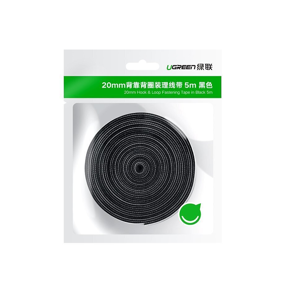 Laidų laikiklis Ugreen velcro straps, 5m, juodas (40356) kaina ir informacija | Laidai telefonams | pigu.lt