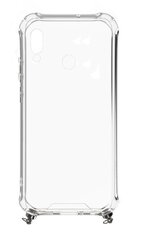 Evelatus Samsung A20e Silicone TPU Transparent with Necklace Strap Space Gray kaina ir informacija | Telefono dėklai | pigu.lt