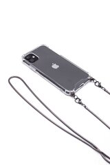 Evelatus iPhone 11 Pro Silicone TPU Transparent with Necklace Strap Pro Space Gray kaina ir informacija | Telefono dėklai | pigu.lt