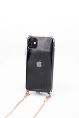 Evelatus iPhone 11 Pro Silicone TPU Transparent with Necklace Strap Pro Gold цена и информация | Чехлы для телефонов | pigu.lt