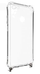 Evelatus iPhone 7/8 Silicone TPU Transparent with Necklace Strap Silver kaina ir informacija | Telefono dėklai | pigu.lt
