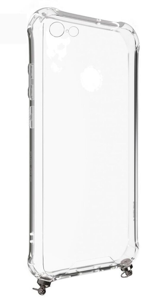 Evelatus iPhone 7/8 Silicone TPU Transparent with Necklace Strap Silver цена и информация | Telefono dėklai | pigu.lt